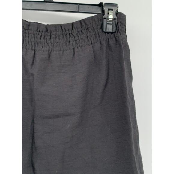 J.CREW Women's Black Solid Smocked Waist Pull-On Casual A-Line Mini Skirt SZ 00 - Picture 5 of 10